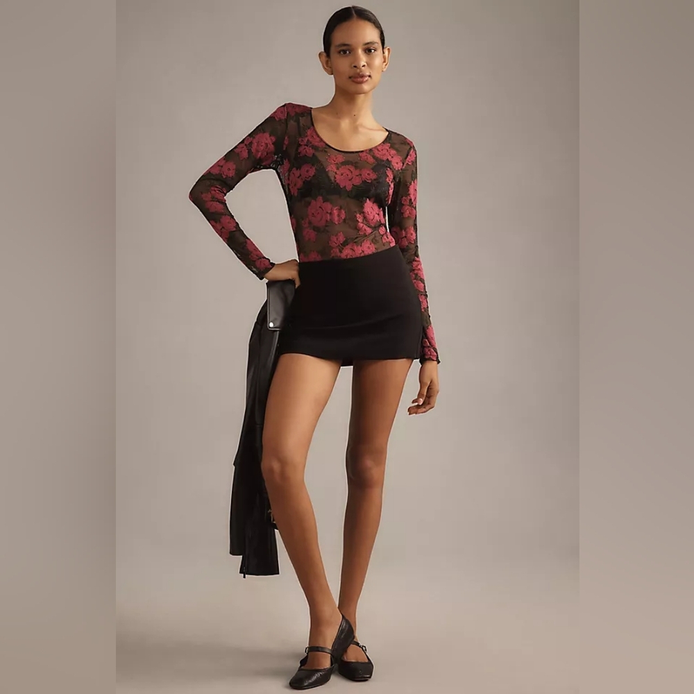NWT Underprotection Sophia Sheer Mesh Bodysuit Small